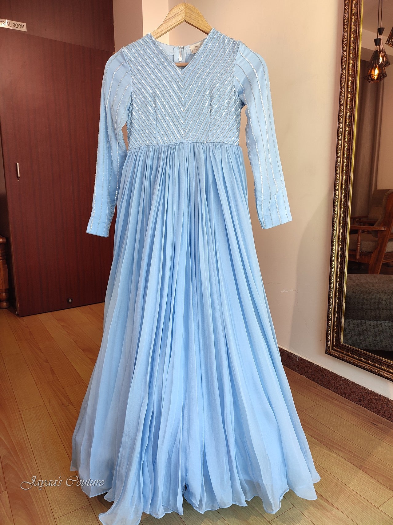 Powder blue gown