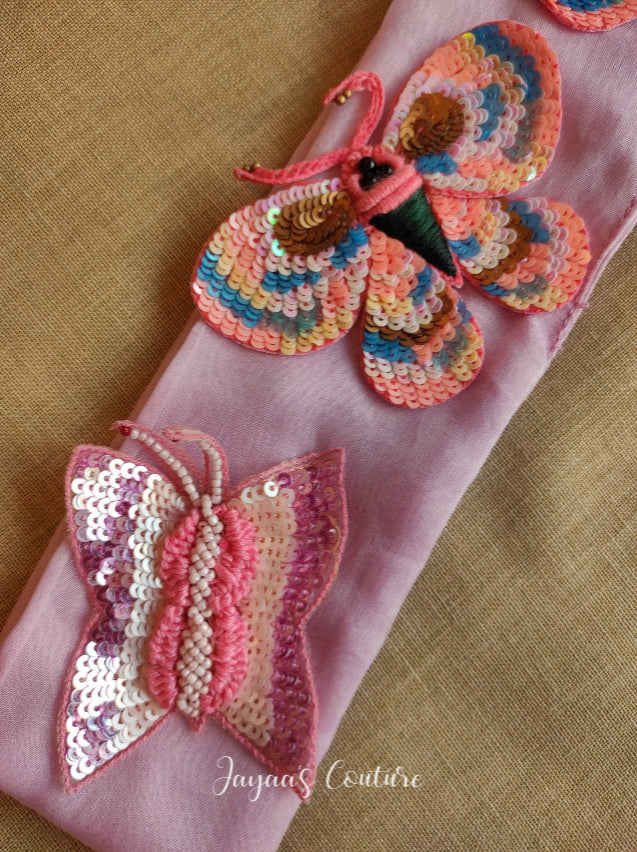 Lavender yellow organza Gown