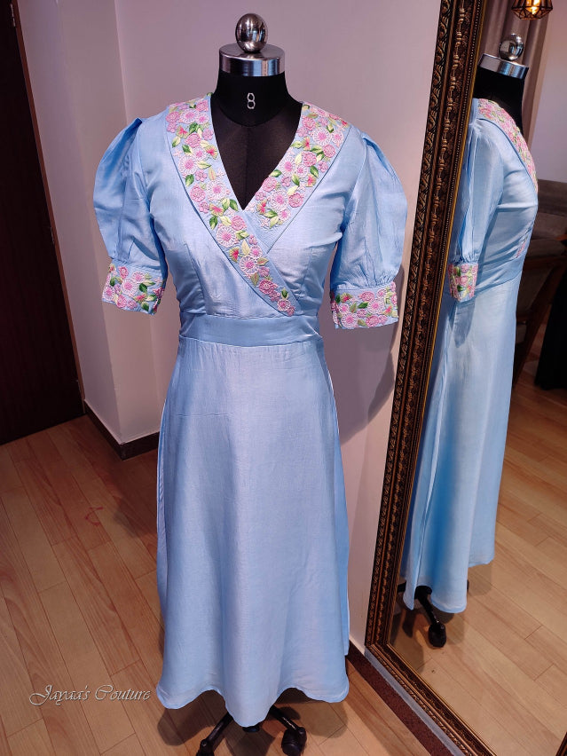 Powder blue gown