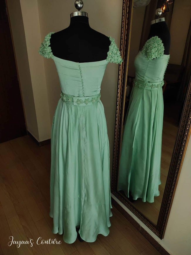 Dusty Green gown