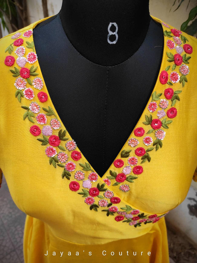 Mustard Yellow Gown with Dupatta