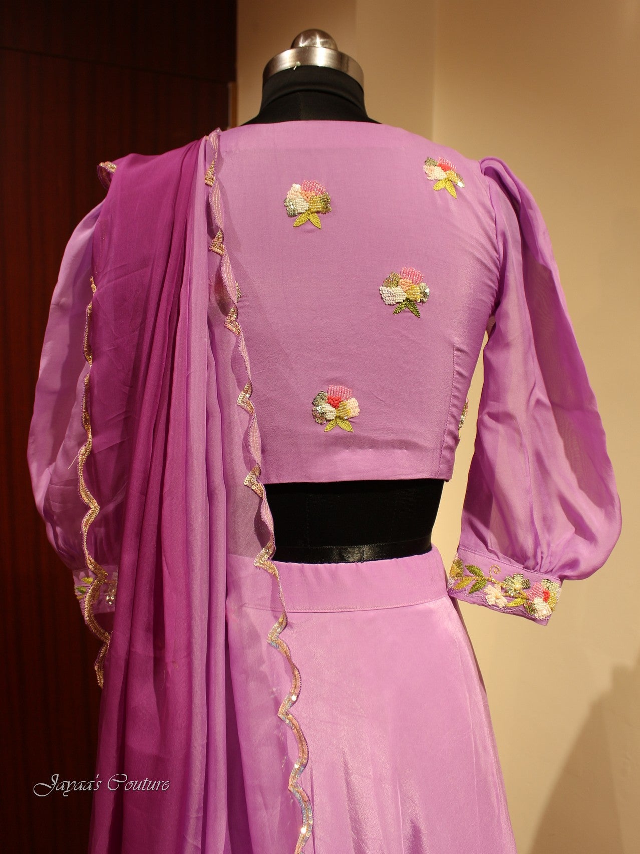 Lavander purple shaded Lehenga set with dupatta