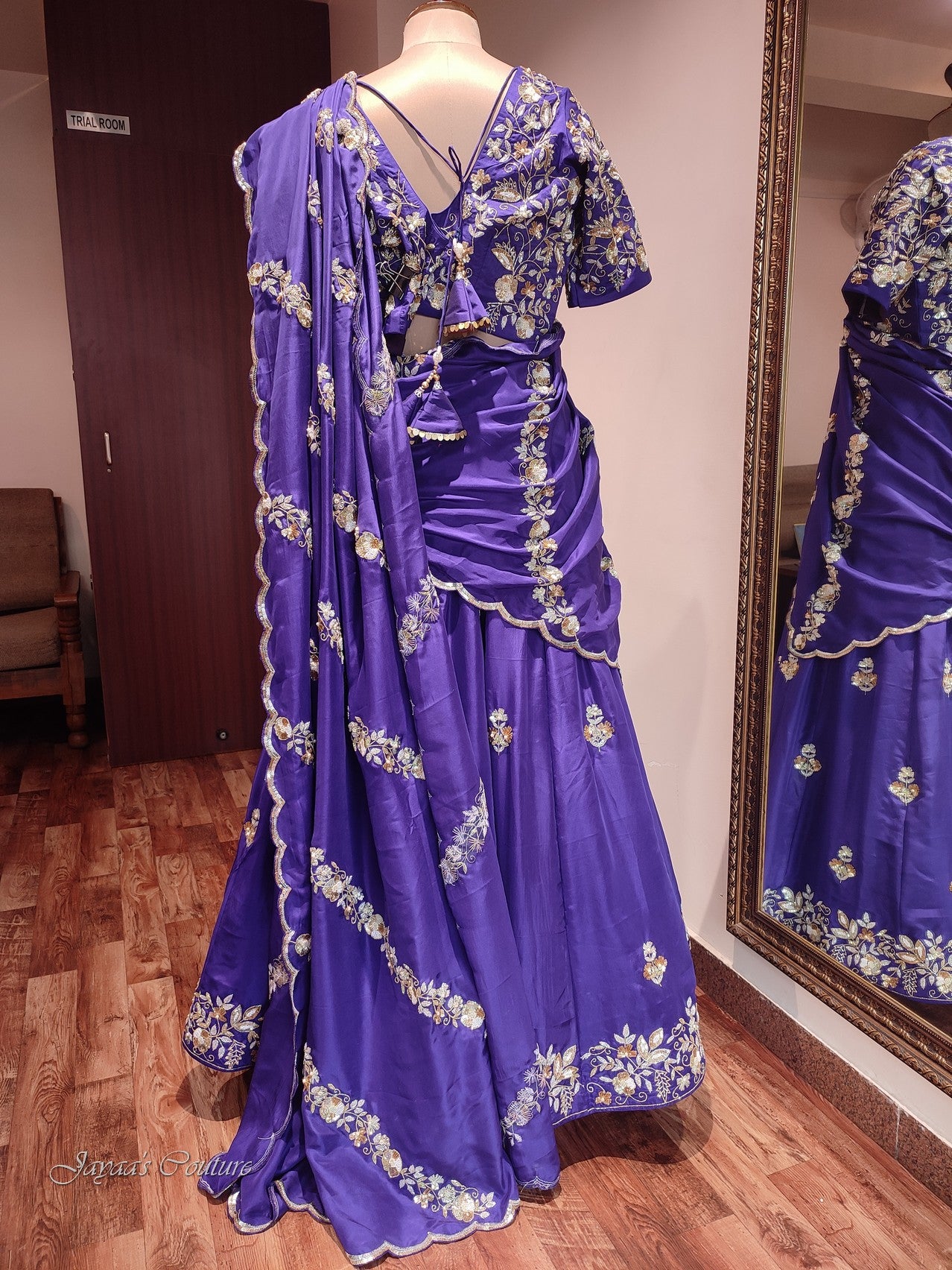 Purple lehenga blouse with dupatta