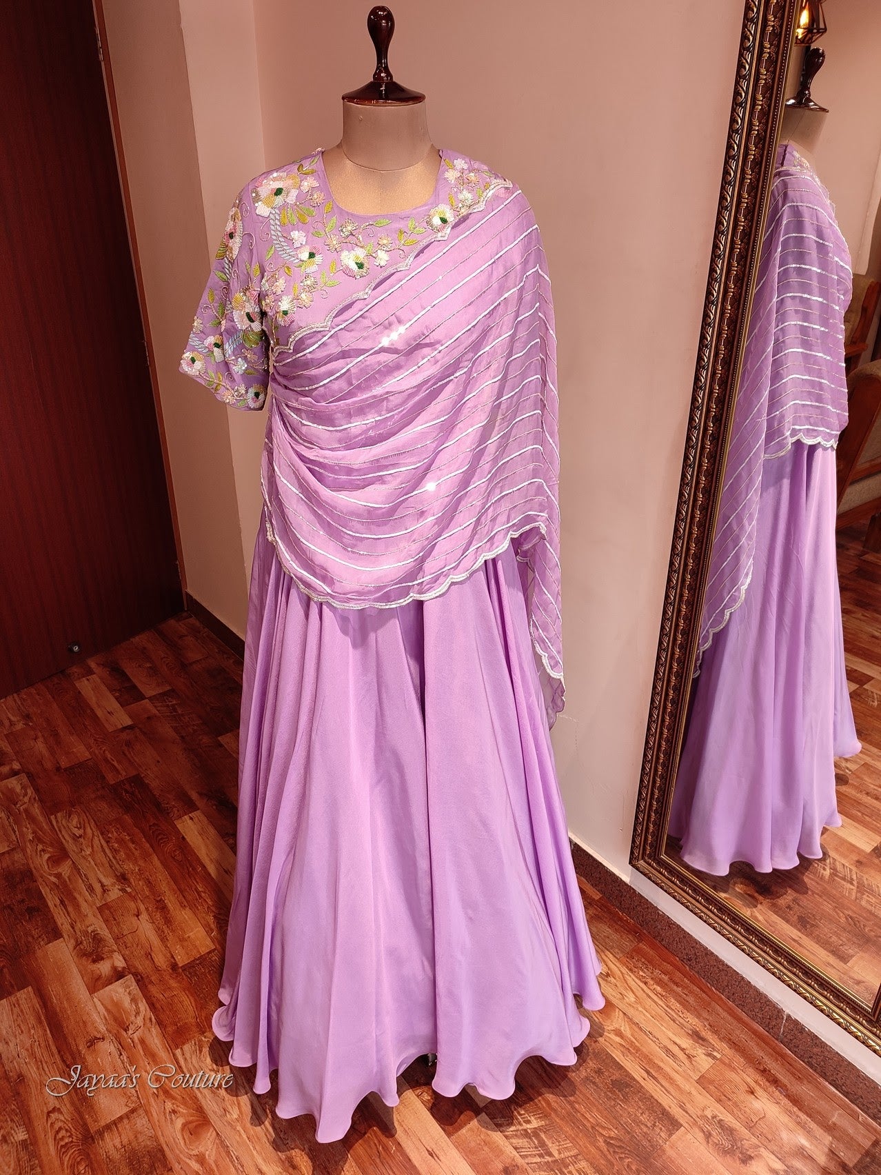 lavender lehenga set with dupatta