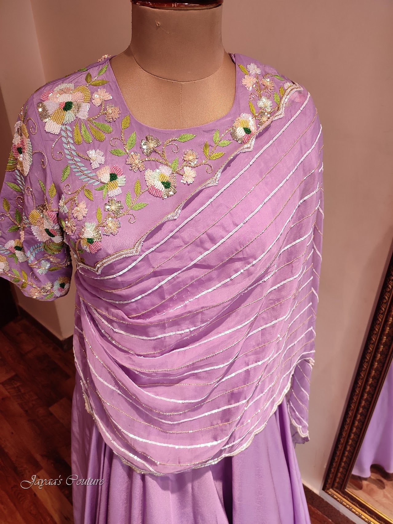 lavender lehenga set with dupatta