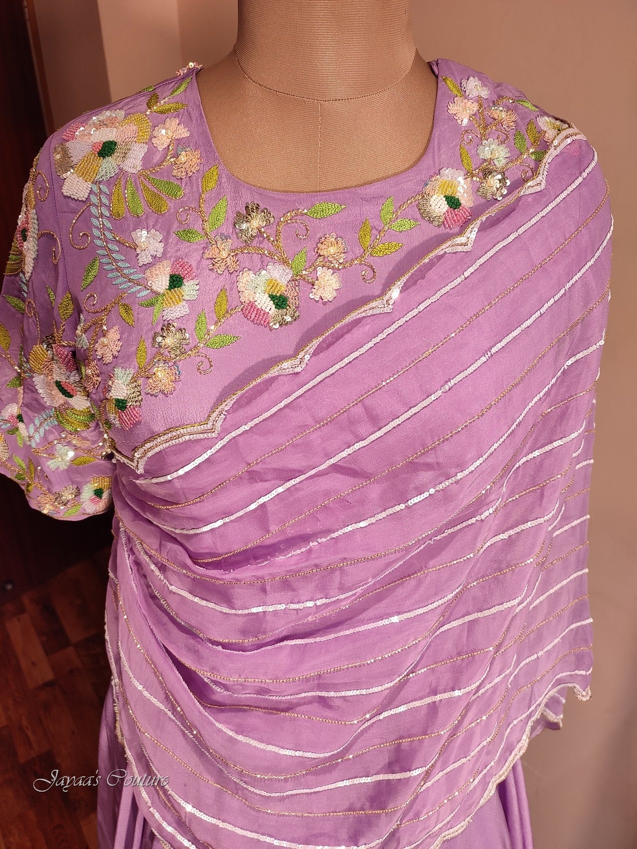 lavender lehenga set with dupatta