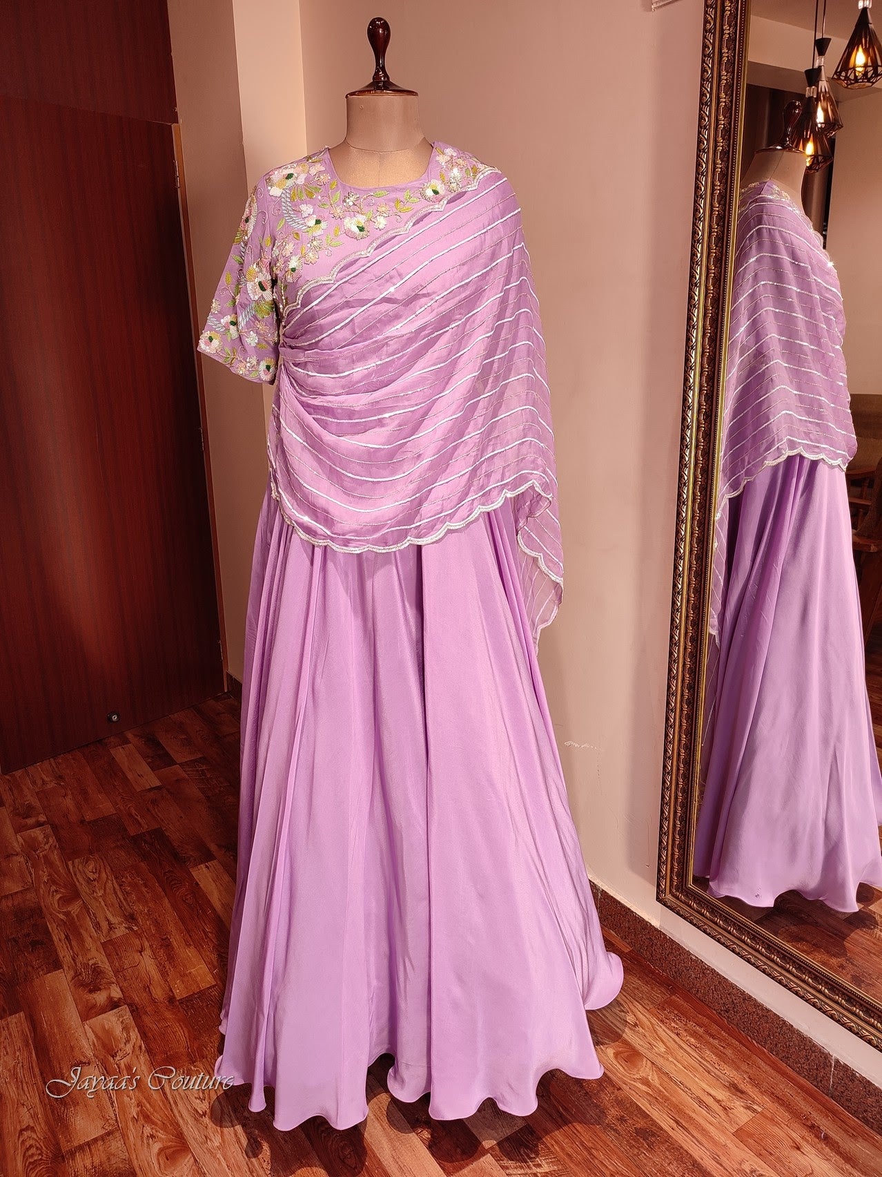 lavender lehenga set with dupatta