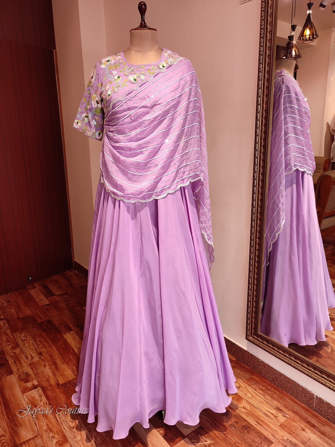 lavender lehenga set with dupatta