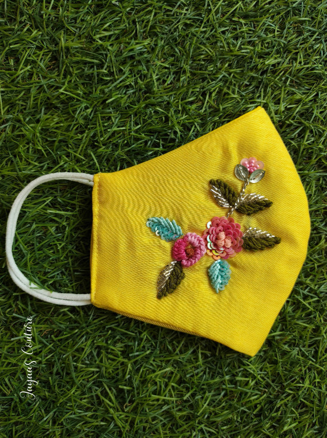 Yellow peplum with ombre lehenga and dupatta