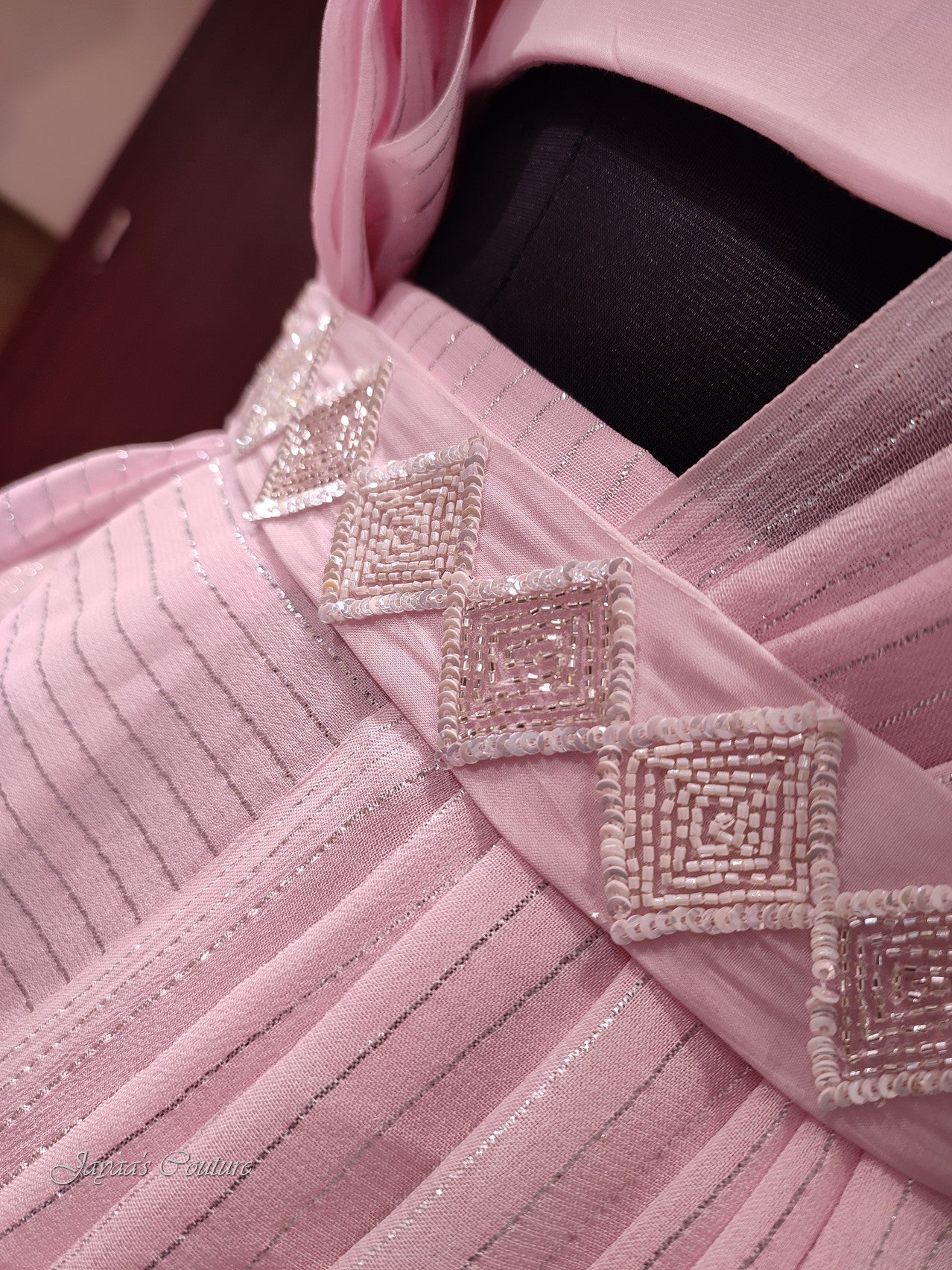 Light pink drape dress