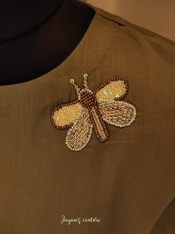 Olive Green Butter fly Top