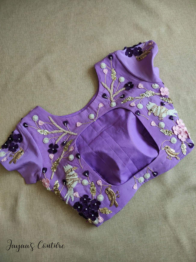 Purple lavender Ombre shaded lehenga set