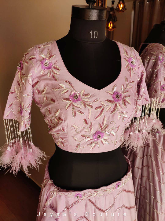 Pastel lavender Lehenga Set