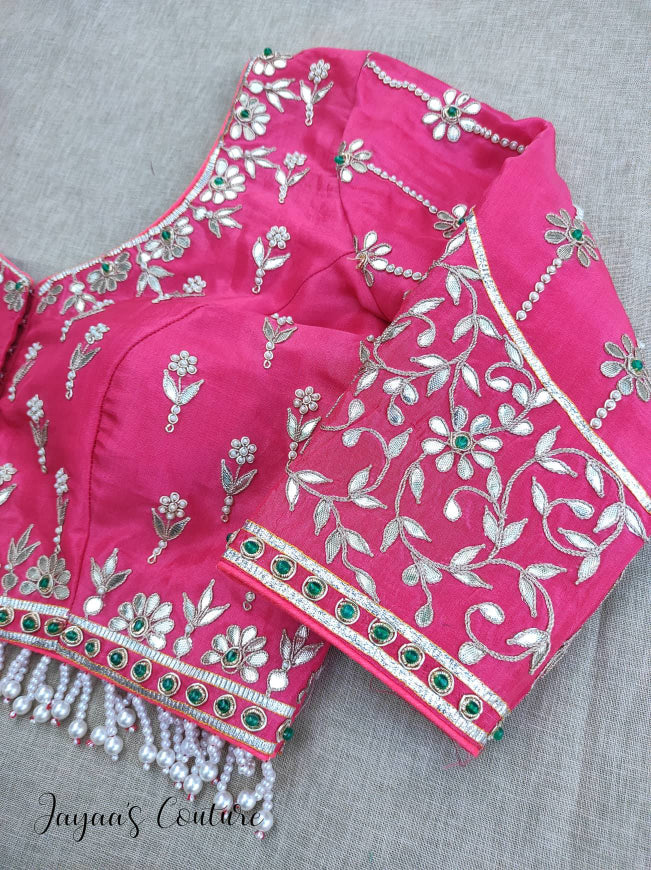 Redish pink lehenga set