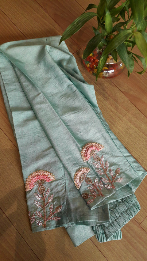 Pastel Sea Green kurta pants