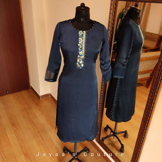 Persian blue kurta plazzo and dupatta