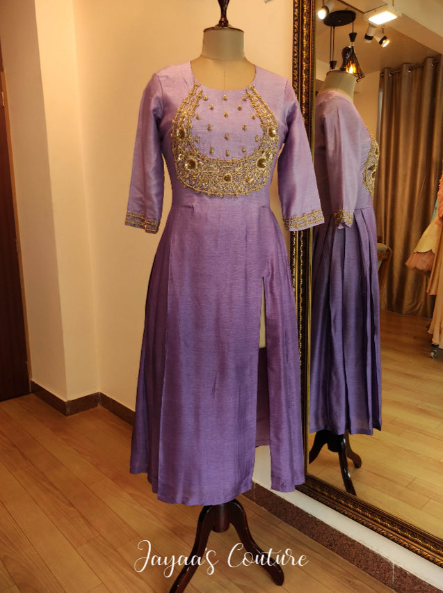 Purple ombre shaded kurta pants & Dupatta