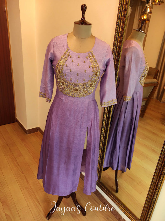 Purple ombre shaded kurta pants & Dupatta