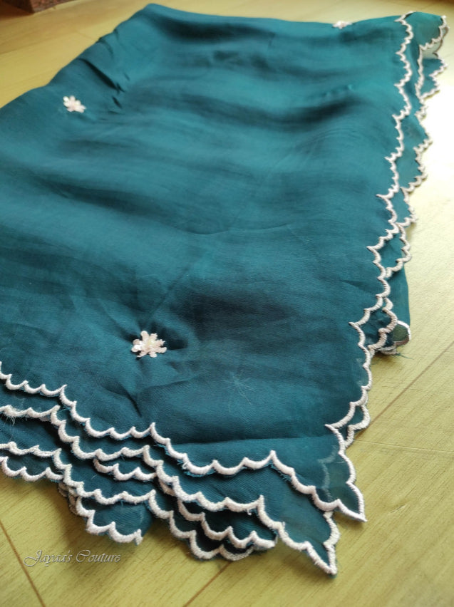Peacock blue kurta pant dupatta