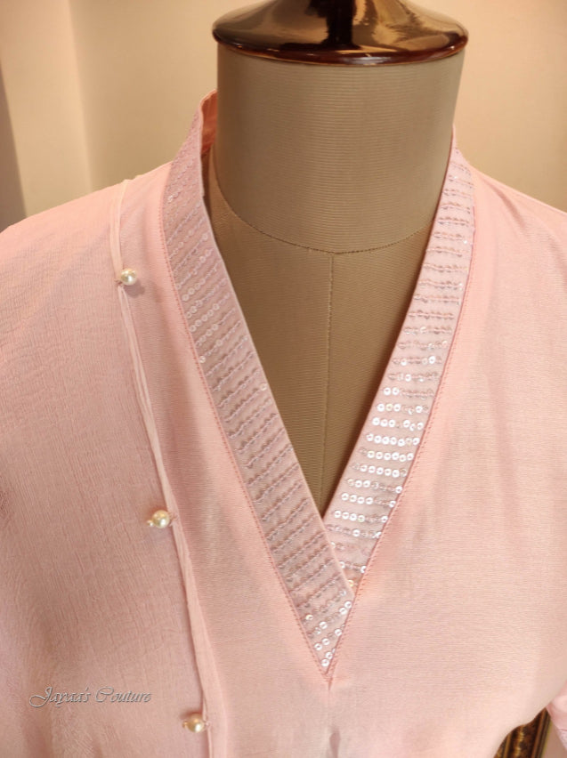 Light pink kurta pant & dupatta