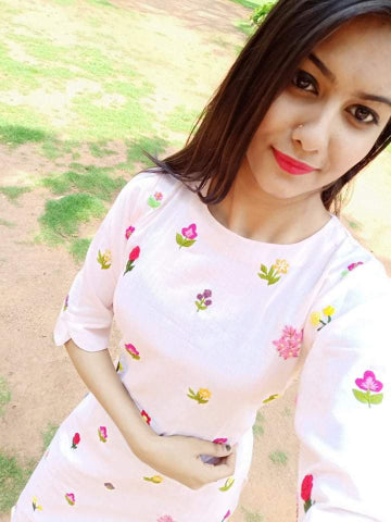 Peach kurta pants set