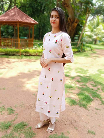 Peach kurta pants set