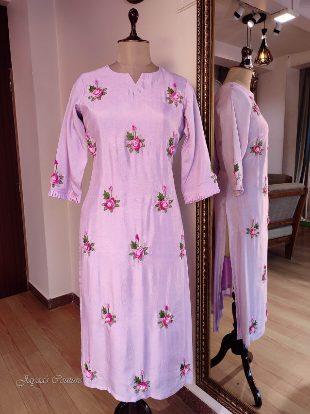 Lavender kurta pant & dupatta