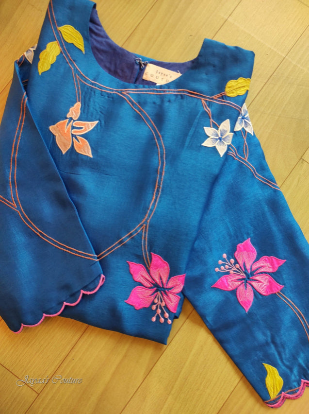 Navy blue kurta pants dupatta