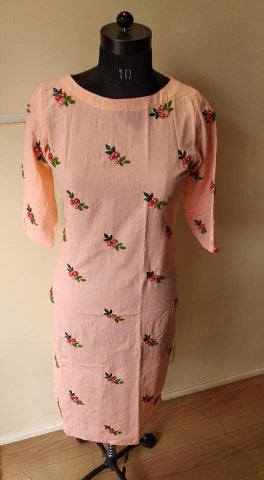 Peach kurta pants set
