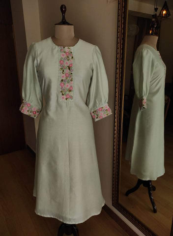 Nude Grey Kurta Pants dupatta