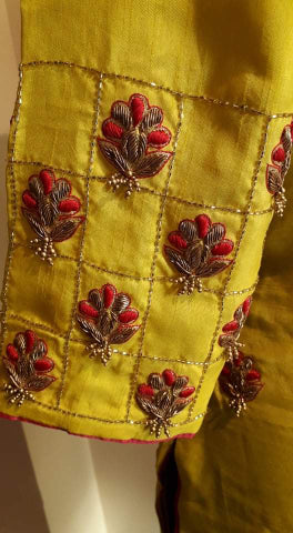 yellow kurta pant set