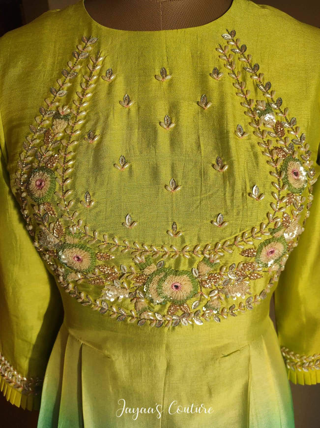 Liril green ombre tunic and pants