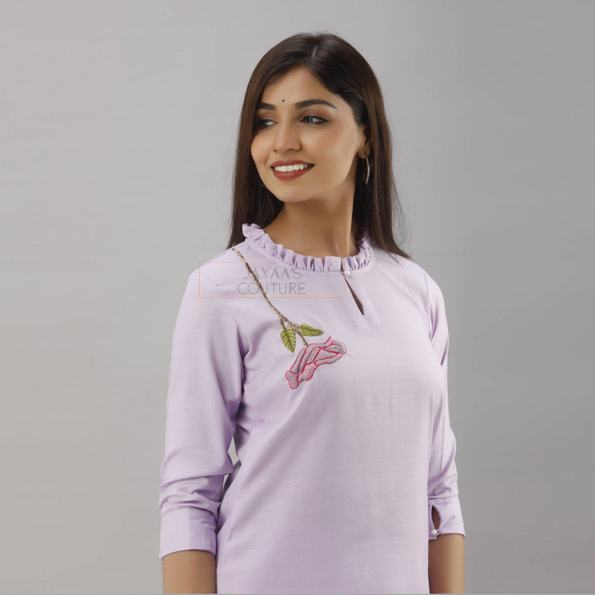 Pastel lavender kurta pants