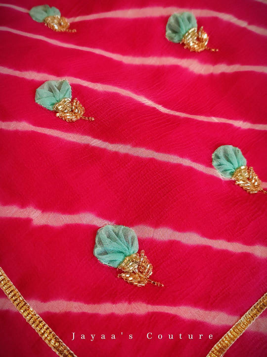 Rani Leheriya kurta Pants.