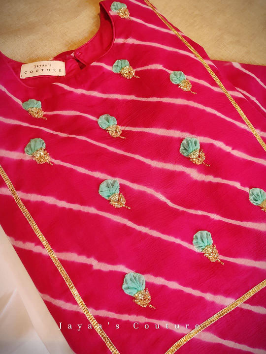 Rani Leheriya kurta Pants.