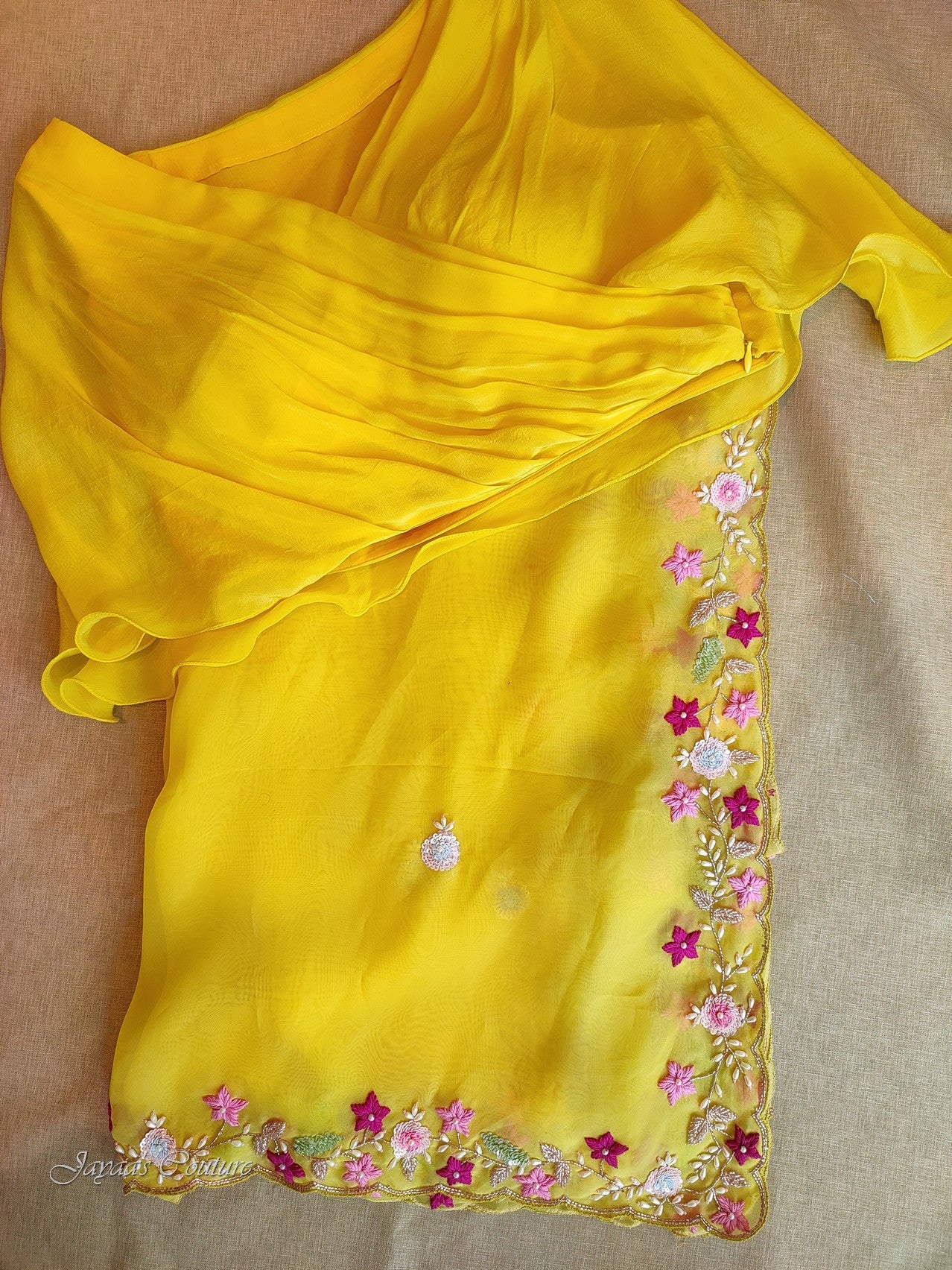 Yellow Saree with blouse