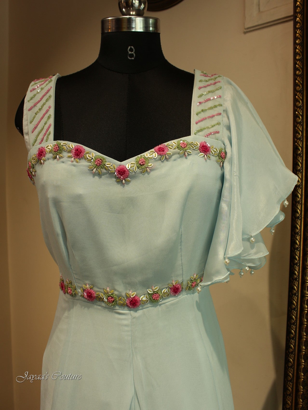 Powder blue jumpsuit