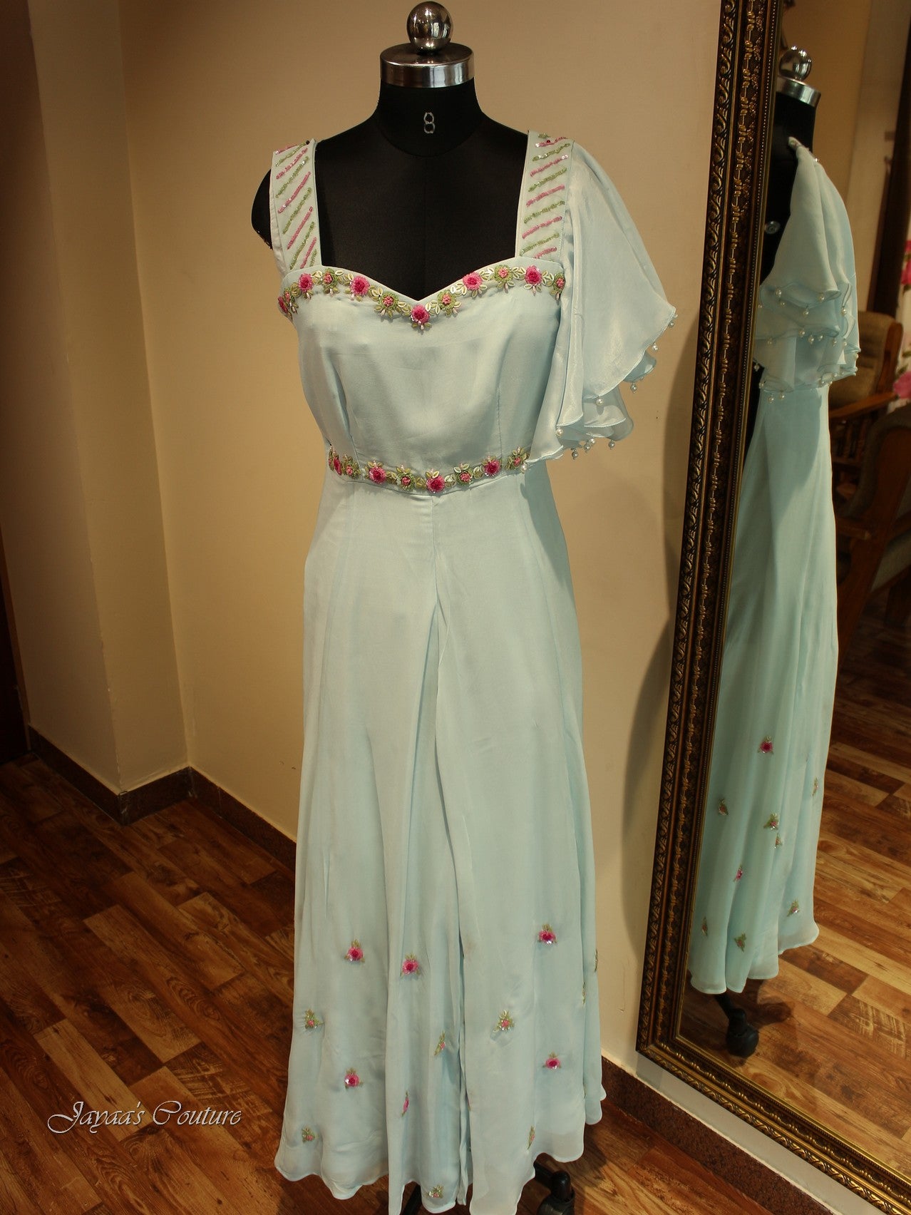 Powder blue jumpsuit