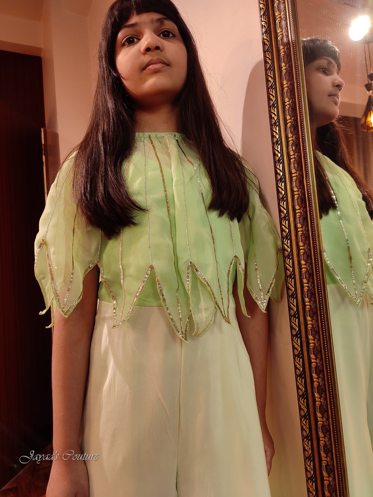 Lyril green shaded jumpsuit