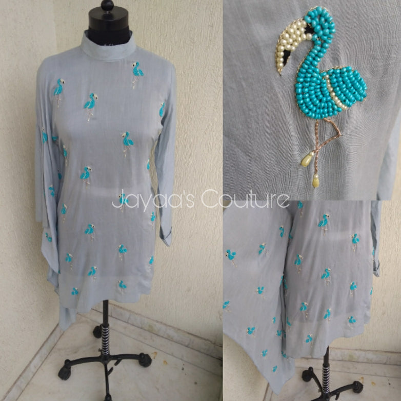 Grey kafthan with pants