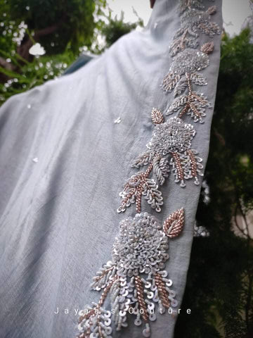 steel grey Kaftan with pants