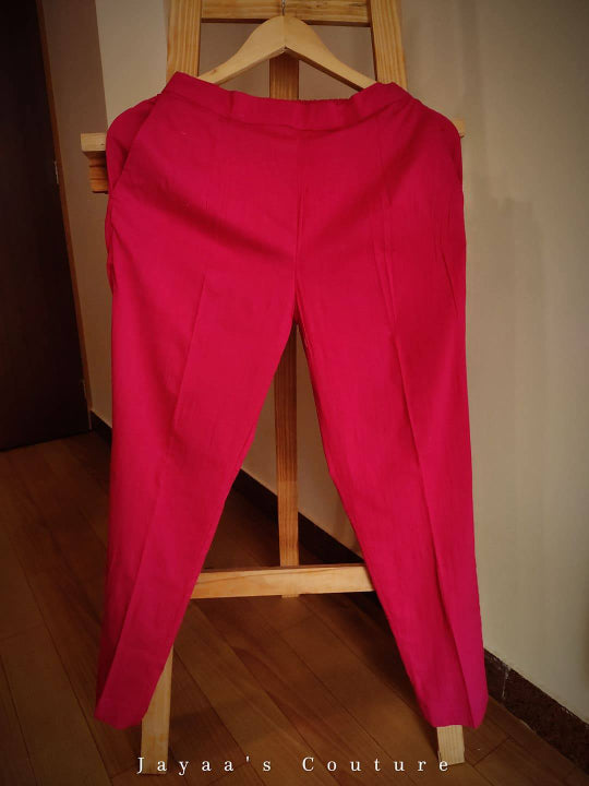 Pink embroidered kurta pants