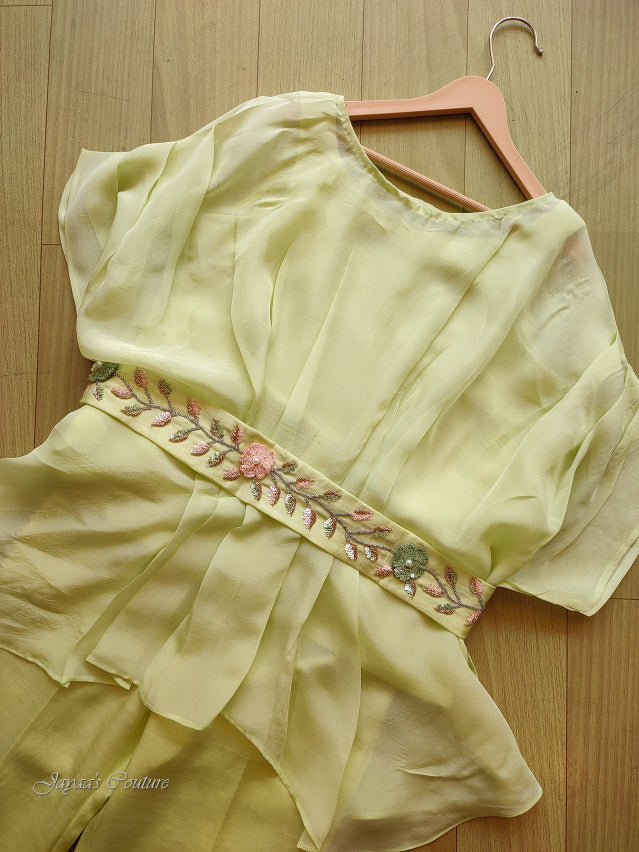 Lirl green top with pant & belt