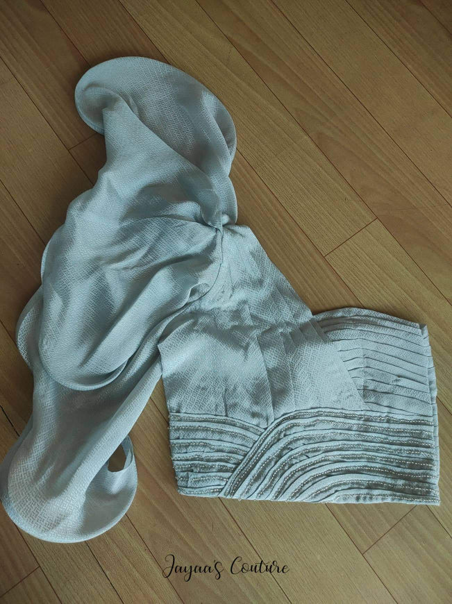 Steel Grey crop top skirt