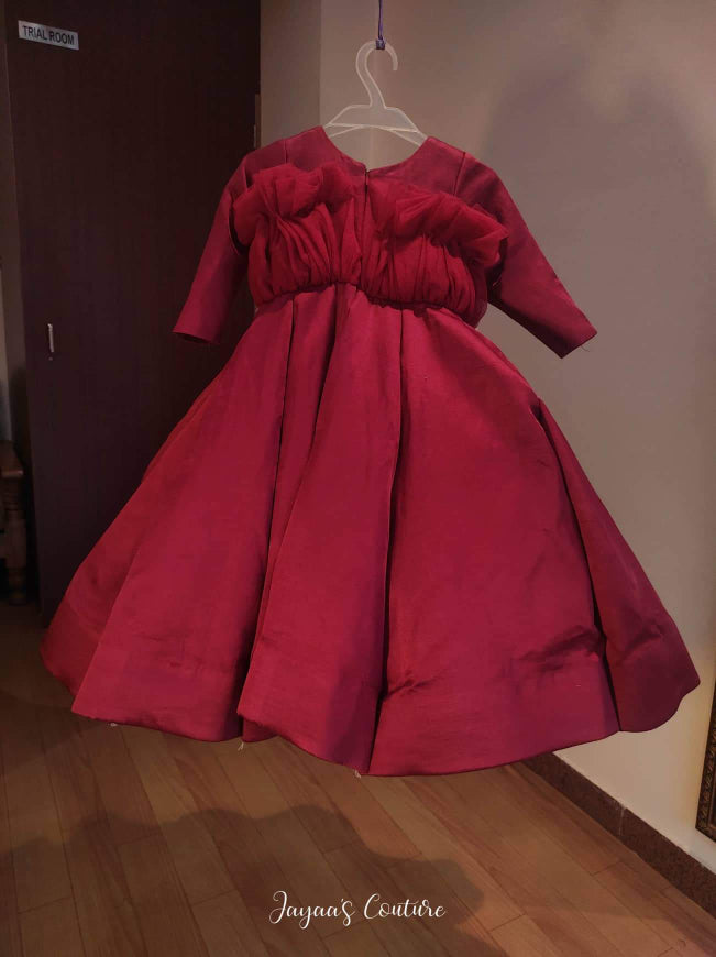 maroon frock