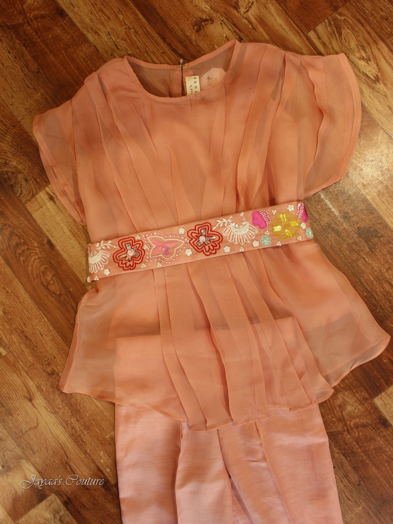 Peach Co-Ord set with belt