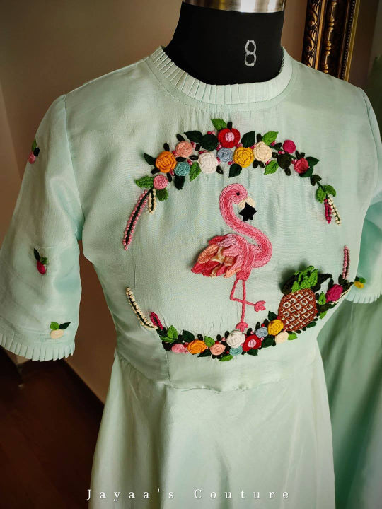 Pastel sea green gown