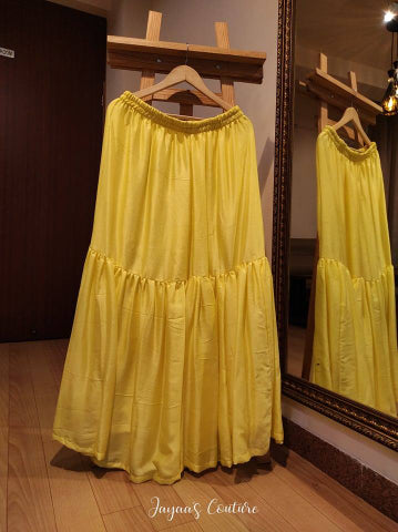 Lime yellow kurta sharara and dupatta