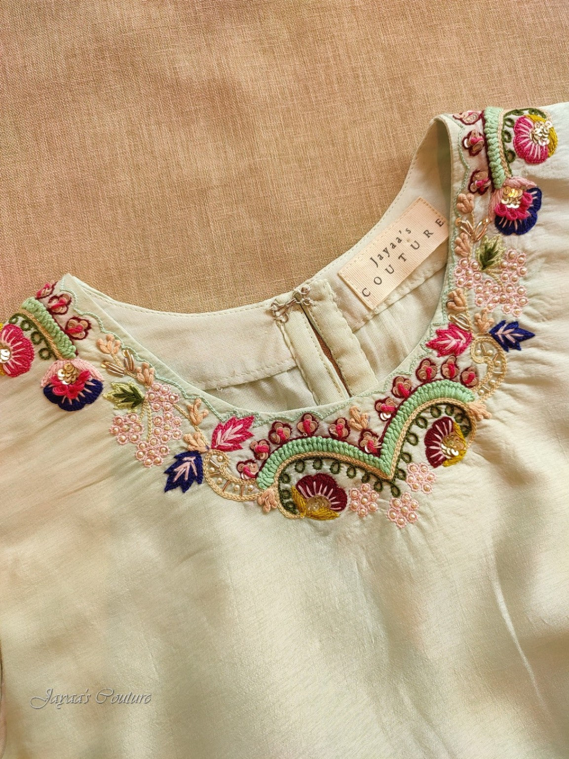 Pastel green crop top skirt and shrug