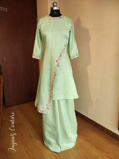 Pista Green Kurta with Plazo